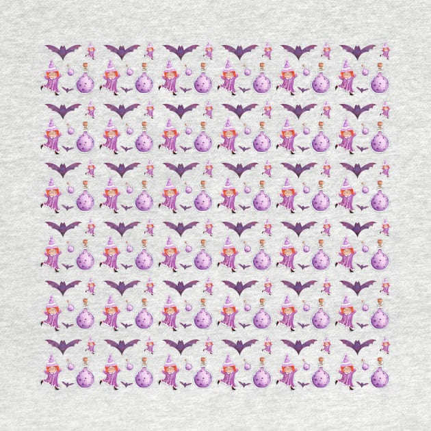 magic halloween purple pattern by shoko